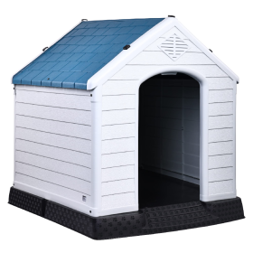 Only Supports Self Pickup-Plastic Dog House, Insulated Dog House, Assembled Sturdy Dog Kennel With Elevated Floor And Ventilation For Small To Large D (Option: 35Inch)
